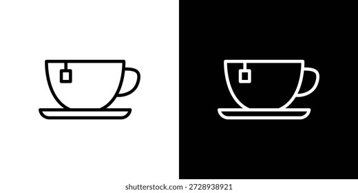 Gráfico de icono de té, trazo editable. Conveniente para el diseño del Sitio web, logotipo, App, Plantilla, y ui ux.