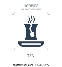 tea icon. high quality filled tea icon on white background. from hobbies collection flat trendy vector tea symbol. use for web and mobile
