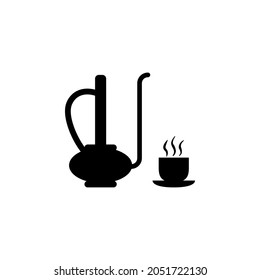 Tea icon in India set
