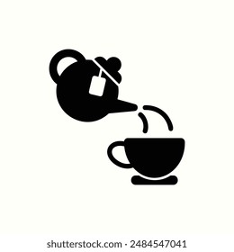 tea icon, isolated icon theme bakery