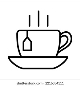 Tea Icon Logo Design Vector Template Illustration Sign And Symbol