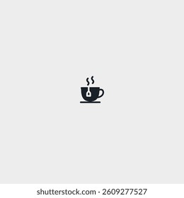 Tea icon logo flat vector design