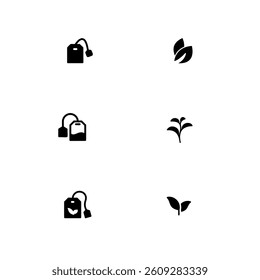 Tea icon logo flat vector design
