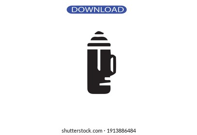 icono de té o logotipo símbolo de signo aislado ilustración vectorial - iconos vectoriales de estilo negro de alta calidad.