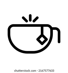 icono de té o logotipo símbolo de signo aislado ilustración vectorial de alta calidad estilo negro iconos vectoriales
