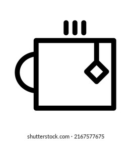 icono de té o logotipo símbolo de signo aislado ilustración vectorial de alta calidad estilo negro iconos vectoriales
