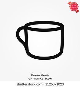 Tea icon on background, vector
