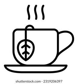 tea icon on transparent background