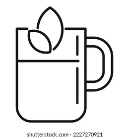 Tea icon outline vector. Drink cup. Hot herbal