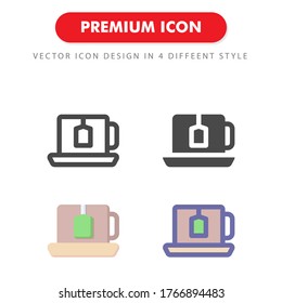 tea icon pack isolated on white background. for your web site design, logo, app, UI. Vector graphics illustration and editable stroke. EPS 10.