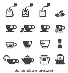 tea icon set