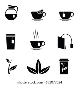 tea icon set