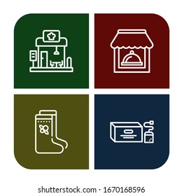 tea icon set. Collection of Restaurant, Valenki, Tea bag icons