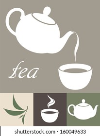 Tea. Icon set. Vector illustration