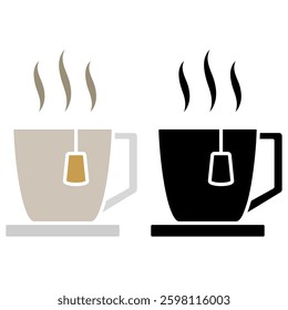 tea icon, simple flat style, illustration, logo sign symbol pictogram template, for ui or ux isolated on white for mobile app, editable