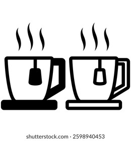 tea icon, simple flat style, illustration, logo sign symbol pictogram template, for ui or ux isolated on white for mobile app, editable