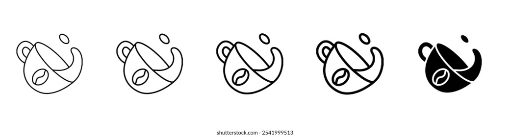 Icono de té Ilustración de contorno simple