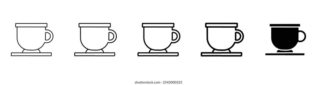 ícone de chá Ilustração de contorno simples