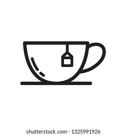 tea icon in trendy flat design 