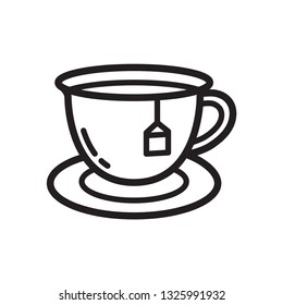 tea icon in trendy flat design 