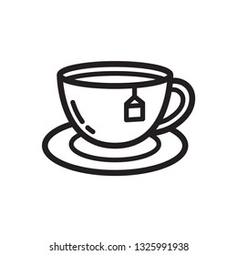 tea icon in trendy flat design 