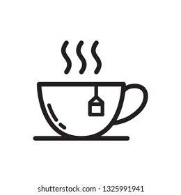 tea icon in trendy flat design 