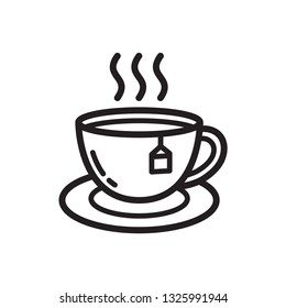 tea icon in trendy flat design 