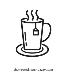 tea icon in trendy flat design 