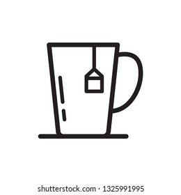 tea icon in trendy flat design 