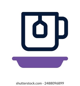 tea icon. vector dual tone icon for your website, mobile, presentation, and logo design.