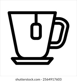 Tea Icon Vector from Food and Drink Set