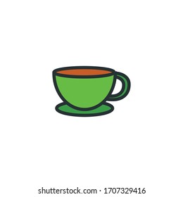 tea icon vector illustration flat