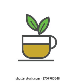 tea icon vector illustration flat 