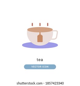 tea icon vector illustration. tea icon flat design.
