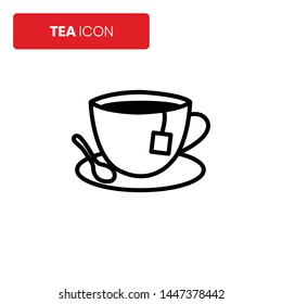 Tea icon vector on white background