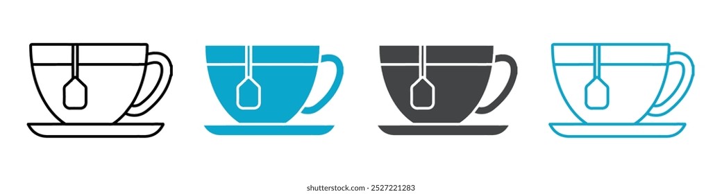 tea icon Vector outline sign