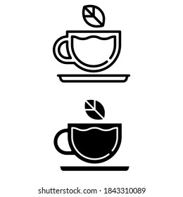 Tea icon vector set. welding illustration sign collection. herbs symbol.