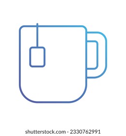 Icono de té, ilustración de material vectorial.
