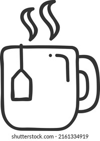 tea  icon vector with white background