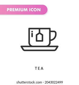 tea icon for your website design, logo, app, UI. Vector graphics illustration and editable stroke. tea icon outline design.