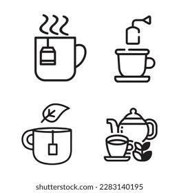 tea icons, illustration with good quality and supported by professionals