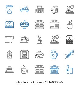 tea icons set. Collection of tea with beverage, restaurant, crockery, mug, pancakes, cereal, drink, coffee, underground, smoothie, well, breakfast. Editable and scalable tea icons.