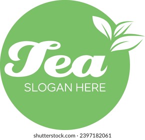  tea idea circle vector logo design