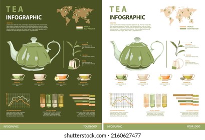 Tea Infographic Illustration Light and Dark