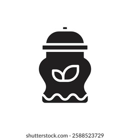 Tea Jar Filled Icon Vector Illustration