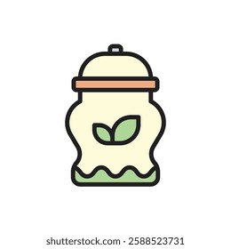 Tea Jar Icon Vector Illustration