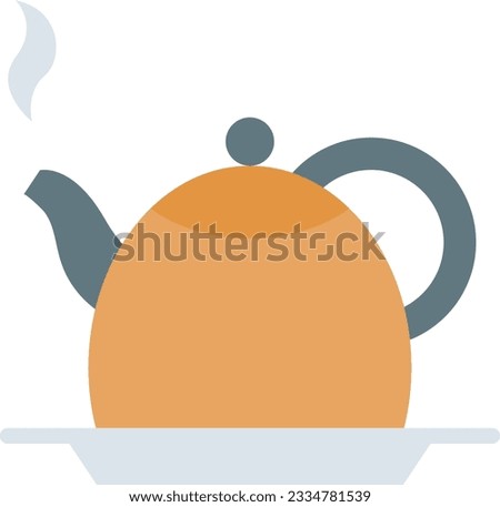Tea Kettel Icon image. Suitable for mobile application.