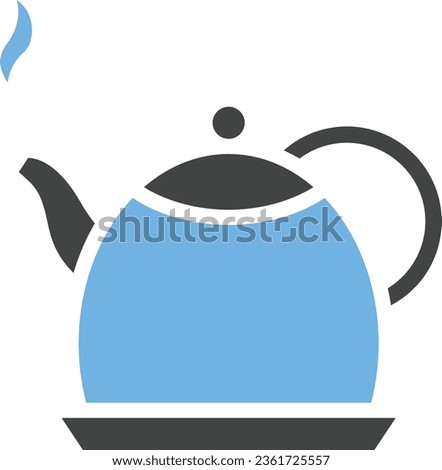 Tea Kettel Icon image. Suitable for mobile application.