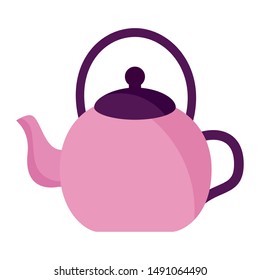 Tea kettle design, Drink breakfast beverage tradition kitchen and aromatic theme Vector illustration
