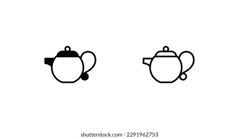 Tea Kettle icon design with white background stock illustration